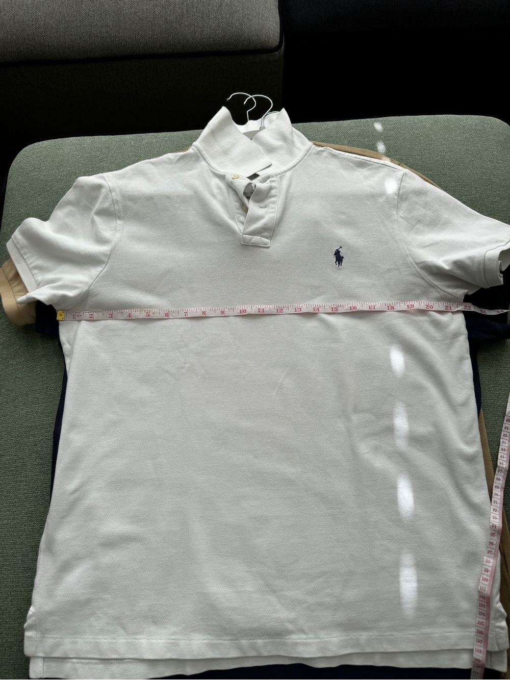 Bundle of 3 Polo by Ralph Lauren Navy, Tan & White Men's Polo - Picture 13 of 16